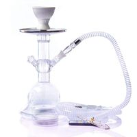 DM-HC Hookah Set with Hoses, Silicone Hookah Bowl Silk Hookah Tongs Magical LED Light Glass Tobacco 1 Hose Bowl Set 017,A