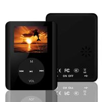 MP3 Player, Dyzeryk MP3 Music Player HiFi Sound, 8GB Portable Digital Player with FM Radio/Voice Recorder/Photo Viewer/Text Reading, 80 Hours Playback, Supports up to 64GB (black-01)