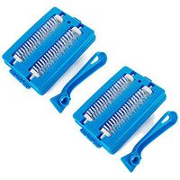 Kicode 2 Pack Double Brush Head Handheld Carpet Table Crumb Dirt Fur Cleaner Collector Roller