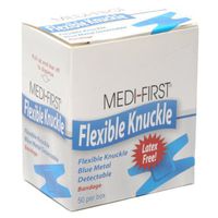 Medique Products 65250 Woven Knuckle Blue Metal Detectable Bandage, 50 Per Box