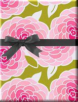 Rose Pink Blossoms Gift Wrap Wrapping Paper-15ft Roll w. Gift Tags