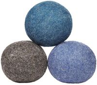 LooHoo Wool Dryer Balls Deluxe 3-Pack 100% Domestic Wool, Made in Maine, USA, Reusable, Natural Fabric Softener - Random Mix