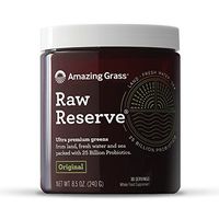 Amazing Grass Raw Reserve: Ultra Premium Greens and Probiotics, 2.5 Servings of Greens per Scoop, Original Flavor, 30 Servings