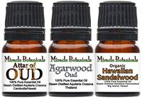 Miracle Botanicals Exotic Rare Wood Sampler Essential Oil Set - 100% Pure Therapeutic Grade - (3)2.5ml