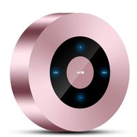 Aimitek Portable Bluetooth Speaker, Touch Screen Mini Wireless Stereo Speaker with Microphone and TF Card Slot, 8 Hours Play Time, Works with iPhone, iPad, PC, Cellphone (Rose Gold)