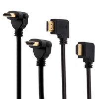 Yeeco 4PCS Male to Female HDMI Cable Right Angle Extension Cable HDMI Cable Cord Supported 1080P for PC TV Xbox PS3 PS4 Projector Camera DVD