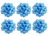 PMU Star Gift Bows 6 Inch Neon Blue (6/Pkg) Pkg/6