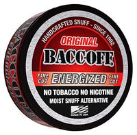 BaccOff, Original Energized Fine Cut, Premium Tobacco Free, Nicotine Free Snuff Alternative (10 Cans)