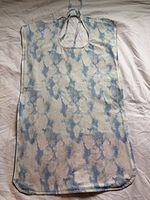 Handmade Cloth Fabric Adult Bib Clothes Protector Crumb Catcher Reversible Bibs Clouds & Corduroy Denim Patchwork