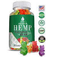 Hemp Gummy Bears, Hemp Gummies for Pain and Anxiety -100% Organic Natural Organic Hemp Extract -30 Count- 750MG- 25mg Each- Made in USA – #1 Hemp Edible Gummie – Anxiety Relief, Improve Sleep & Relax