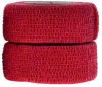 Co-Flex Self-Adhering Bandage, 1 Inch X 5 Yards Rolls, Red, 2 Rolls Per Pack (10 Packs of 2 Rolls)