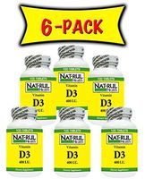 NAT-RUL Vitamin D 400 I.U. 100 Tablets (6 Pack)