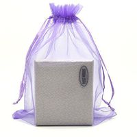 SUNGULF 100pcs Organza Pouch Bag Drawstring 6"x9" 16x22cm Strong Gift Candy Bag Jewelry Party Wedding Favor (Lavande)