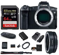 Canon EOS R Mirrorless Digital Camera Body (USA Warranty) Bundle, Includes: 64GB SDXC Extreme PRO Memory Card + Spare Battery + AC/DC Travel Charger + More