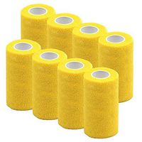LONG7INES Pack of 8 Non-Woven Self Adhesive Wrap Bandages, Strong Elastic Self Adherent Cohesive Tape Bandages Rolls