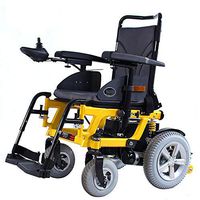 Self-Propelled Wheelchairs Light Folding Power Compact Electric Wheelchair Mobile Auxiliary Stair Climber Adjustable Armrest for The Elderly Up and Down The Stairs,Smallwheel (Yellow)