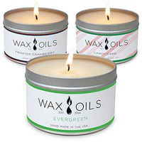 Scented Candles (Evergreen, Frosted Cranberry, Candy Cane 3-Pack) 8oz