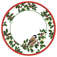 Caspari Winter Songbirds (Dinner Plate) 8 in