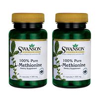 Swanson Amino Acid 100% Pure L-Methionine 500 Milligrams 30 Capsules (2 Pack)