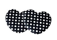 2 Pairs of Black Heart-Shaped Non-Slip Gel Pad Half Points Forefoot Insole