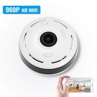 OWSOO Wireless 960P(1280960) Mini Panoramic Fish Eye WiFi 360 Degree Camera 1.3MP IP Camera IR Lamp Night Vision IR-Cut Support for Android/iOS APP Remote Control Motion Detection