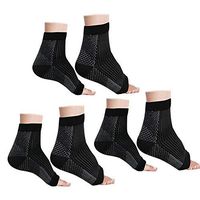 Compression Foot Sleeves (3 Pairs) - Plantar Fasciitis Ankle Support Socks