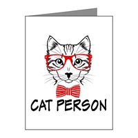Note Card Cat Person