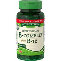 Vitamin B Complex | Plus B12 | 165 Tablets | Vegetarian, Non-GMO & Gluten Free | by Nature's Truth