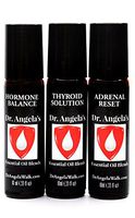 Dr. Angela Walk Hormone Balance Trio Essential Oil Set of (3) Thyroid Support, Adrenal Support, Hormone Balance Blends (hot Flashes and Support) Therapeutic Grade (3) 10 ml Roll-On Bottles