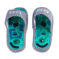 Foot Massager Magnetic Slippers Acupuncture Shoes Health Shoe Reflexology Feet Care Shoes Healthy for Men and Women 1 Pair Length 11 inch- Blue