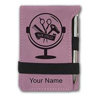 Mini Notepad, Hair Stylist, Personalized Engraving Included (Pink)