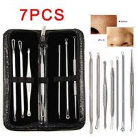 7PCS Blackhead Blemish Remover Needle Kit, Yrichest Whiteheads Acne Comedone Zit Pimple Extractor Pin Face Skin Care Tools
