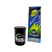 Kingpin Pure Hemp Wraps Blueberry Bomb - 4 Wraps Per Pack (8 Packs)
