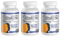 Energy Pills - Gray Hair Solution - for Men & Women - Extra Strength Formula - zinc Oxide - 3 Bottles (180 Capsules)