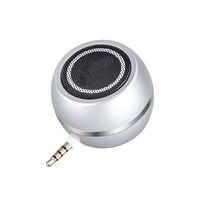 I-VOM Wireless Mini Speaker with 3.5mm Aux Input Jack, 3W Loud Portable Speaker for iPhone iPod iPad Cellphone Tablet Laptop, with USB Rechargeable Battery, Gift Choice for Kids, Silver
