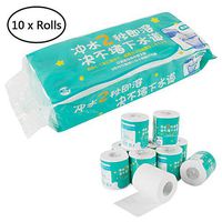 willstar Toilet Paper 100% Native Wood Pulp Soft Biodegradable Bath Tissue Paper 4 Ply Paper Towels Rolls Super Soft White Toilet Paper for Household Use (Water-Soluble 10 Rolls)