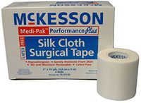 McKesson 16-47120 Medi-Pak Performance Plus Silk Cloth Surgical Tape, 2" Width, 10 yd. Length, 2" Width, 360" Length (Pack of 72)
