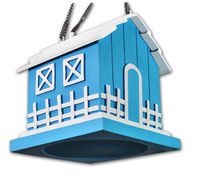 OSD Audio BH525 Single Blue Outdoor Hanging Bird House Speaker