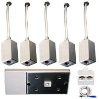 DSL Filter Kit - 5 Pack Inline DSL Phone Filters & Wall Filter & Splitter & Cable - Whole House DSL Pack...