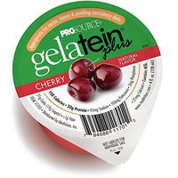 Gelatein Plus Cherry: 20 Grams of Protein. Ideal for Clear Liquid Diets, swallowing Difficulties, bariatric, Dialysis and Oncology. Great pre or Post-Workout Snack. (14 Pack)