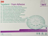3M Tegaderm High Performance Foam Adhesive Dressing 90619, Heel Design, 5 Pads