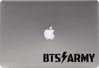 BTS Army Fanclub Version 1 Vinyl Decal Sticker for Computer MacBook Laptop Ipad Electronics Home Window Custom Walls Cars Trucks Motorcycle Automobile and More (Black)
