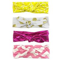 Allydrew Girls Adjustable Bow Headband (set of 4), Pink Surprise