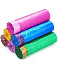 Small Trash Bags, Drawstring Garbage Bags for Office,Home, Household Waste,Trash Can,15 Liter (90 Count/6 Color)