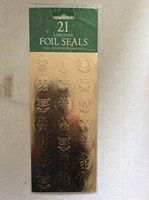30 Embossed Foil Seals - Gold