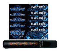 Herb Airtight Tube Pocket Protector with Juicy Jay's Black Magic 1.25 Flavored Hemp Rolling Papers 5 Count DC Crafts Nation- Tiki Man