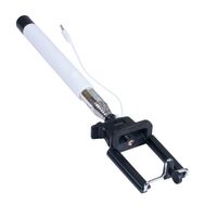 IMISSO Extendable Shelfie Handheld Stick Monopod with Adjustable Phone Holder for APPLE(IOS)/ANDROID System White