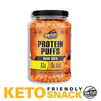 Twin Peaks Low Carb, Keto Friendly Protein Puffs, Nacho Cheese (300g, 21g Protein, 2g Carbs)