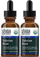 Gaia Herbs, Valerian Root, Sleep Support, Non Habit Forming Herbal Sleep Aid, Melatonin Free, Liquid Herbal Extract, 1 Ounce Bottle, Pack of 2