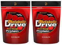 Metabolic Drive Protein, Whey Isolate, Micellar Casein, Strawberry 2 Pack (4 lb)